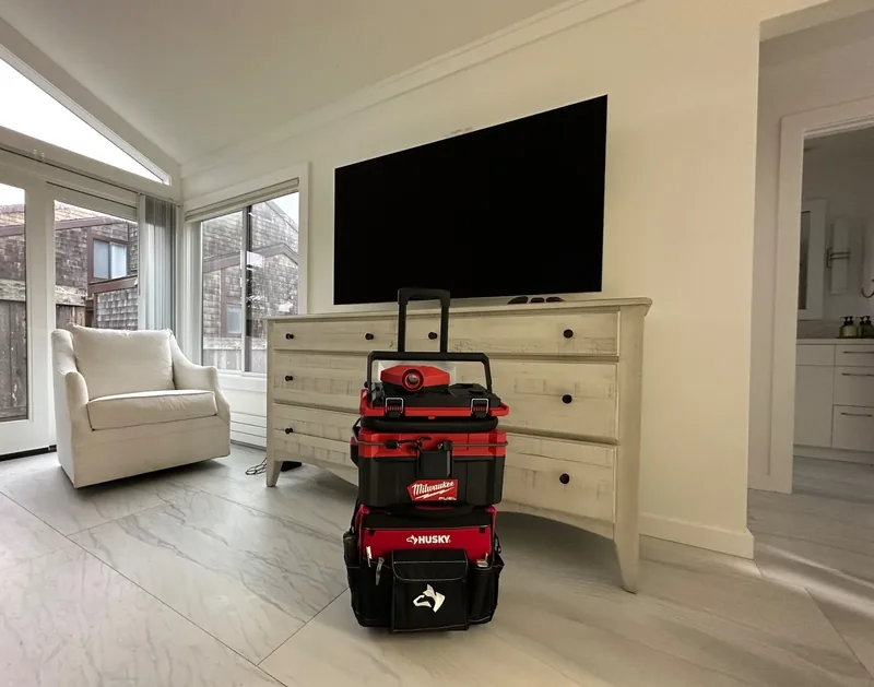 Wall-mounted 75-inch Samsung TV in Moss Landing