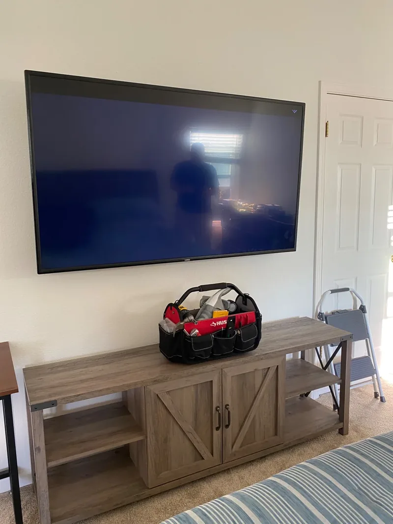 65-inch Vizio TV with in-wall cable concealment in Mountain View