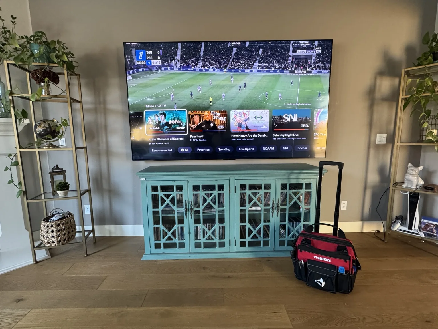75-inch TCL TV with in-wall cable concealment in Marina