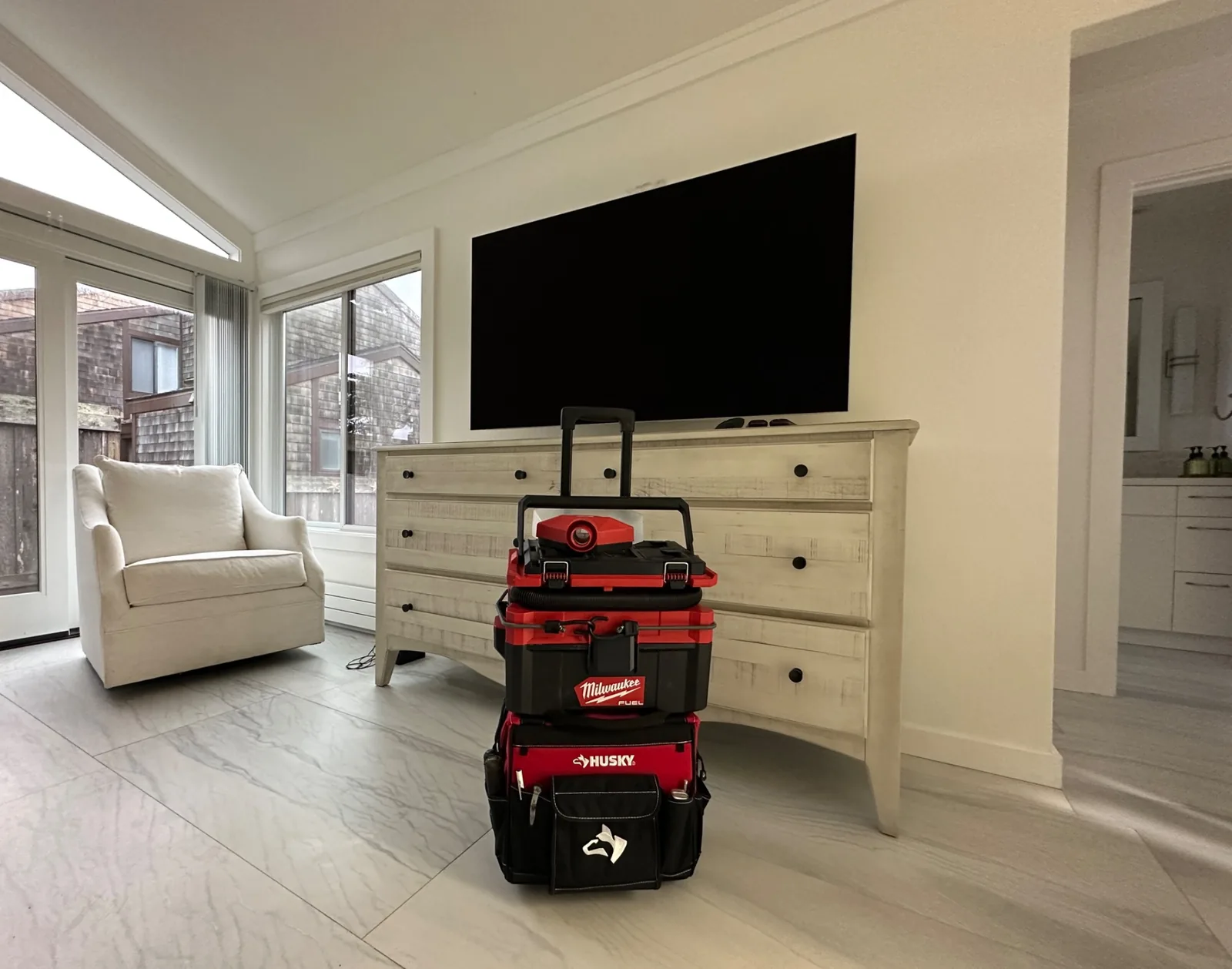 75″ Samsung TV installation in Moss Landing, CA
