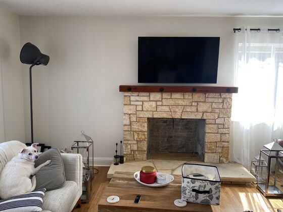 Completed TV mounting project