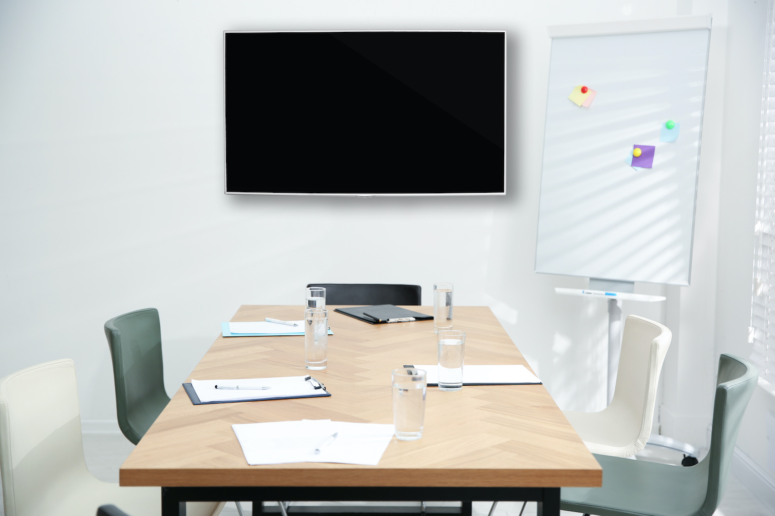 Conference-room television installation