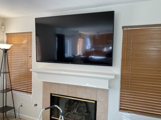 Completed TV mounting project
